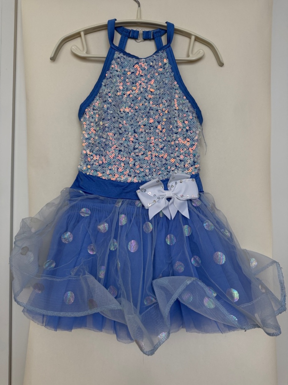 Girls Blue Sequin Tutu Dress Costume